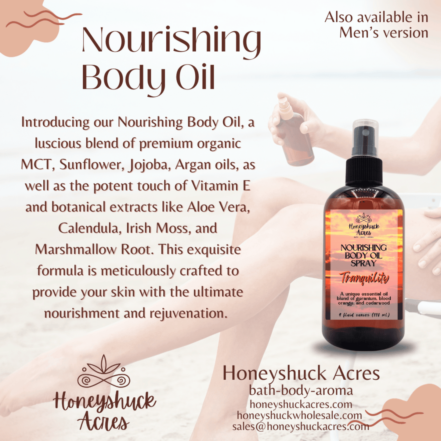Nourishing Body Oil | Bulk Sizes | 32 or 64 fluid ounces