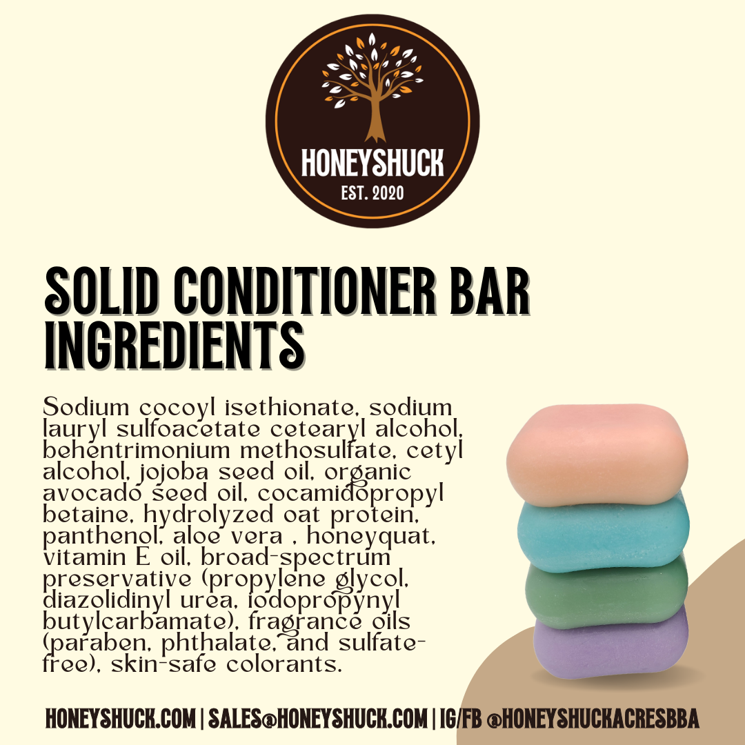 Solid Conditioner Bar | PREORDER | Net Wt 2.25 oz | Vegan
