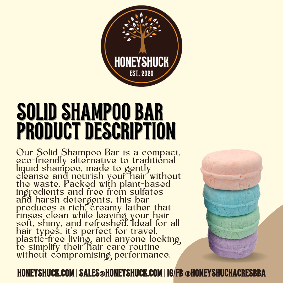 Solid Shampoo Bar | PREORDER | Net Wt 3 oz | Vegan