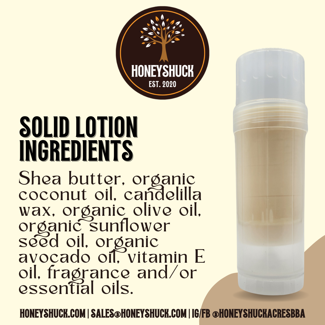 Solid Lotion Tube | Unlabeled | Net Wt 2 oz