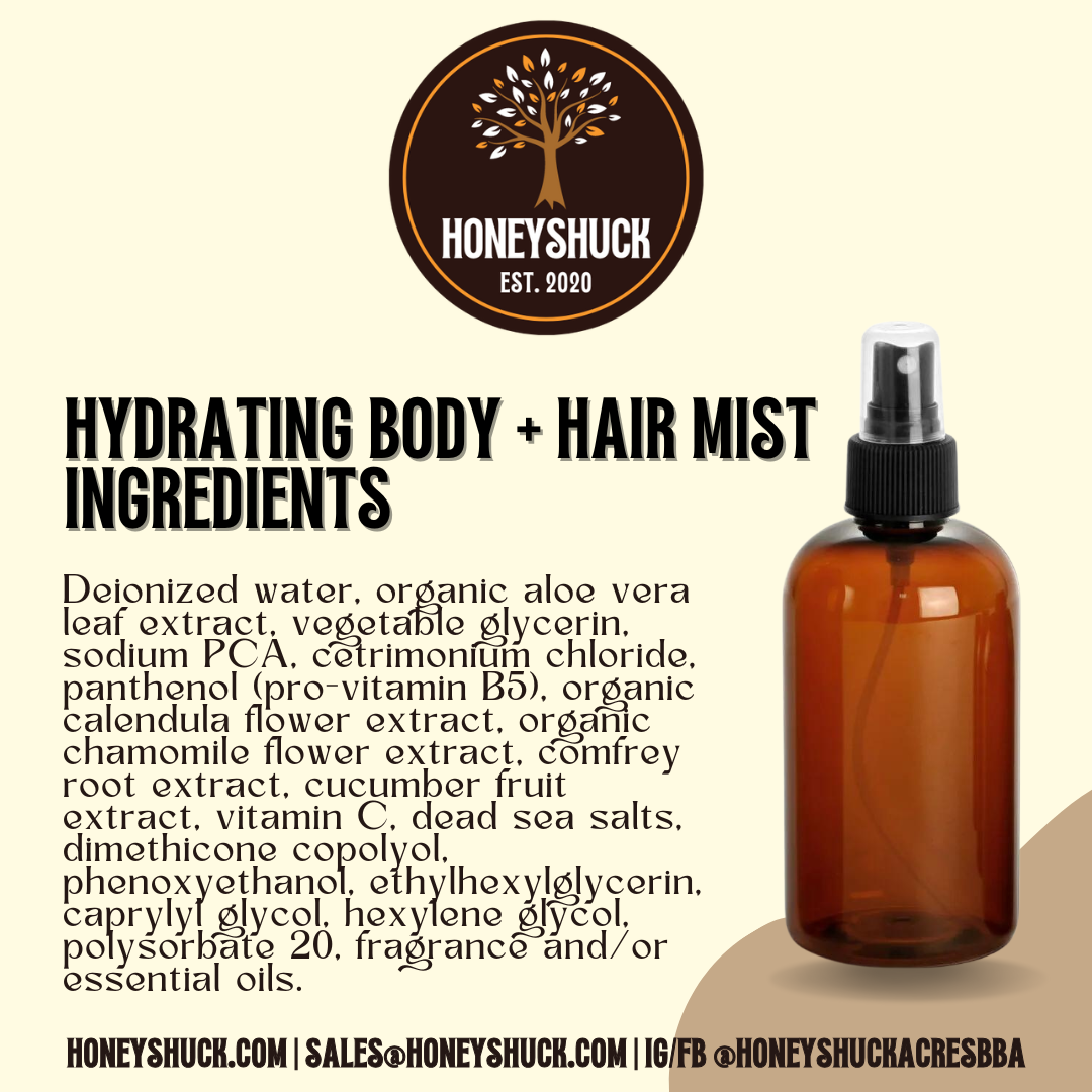 Body + Hair Mist | Unlabeled | Hydrating Spray | 4 fl oz