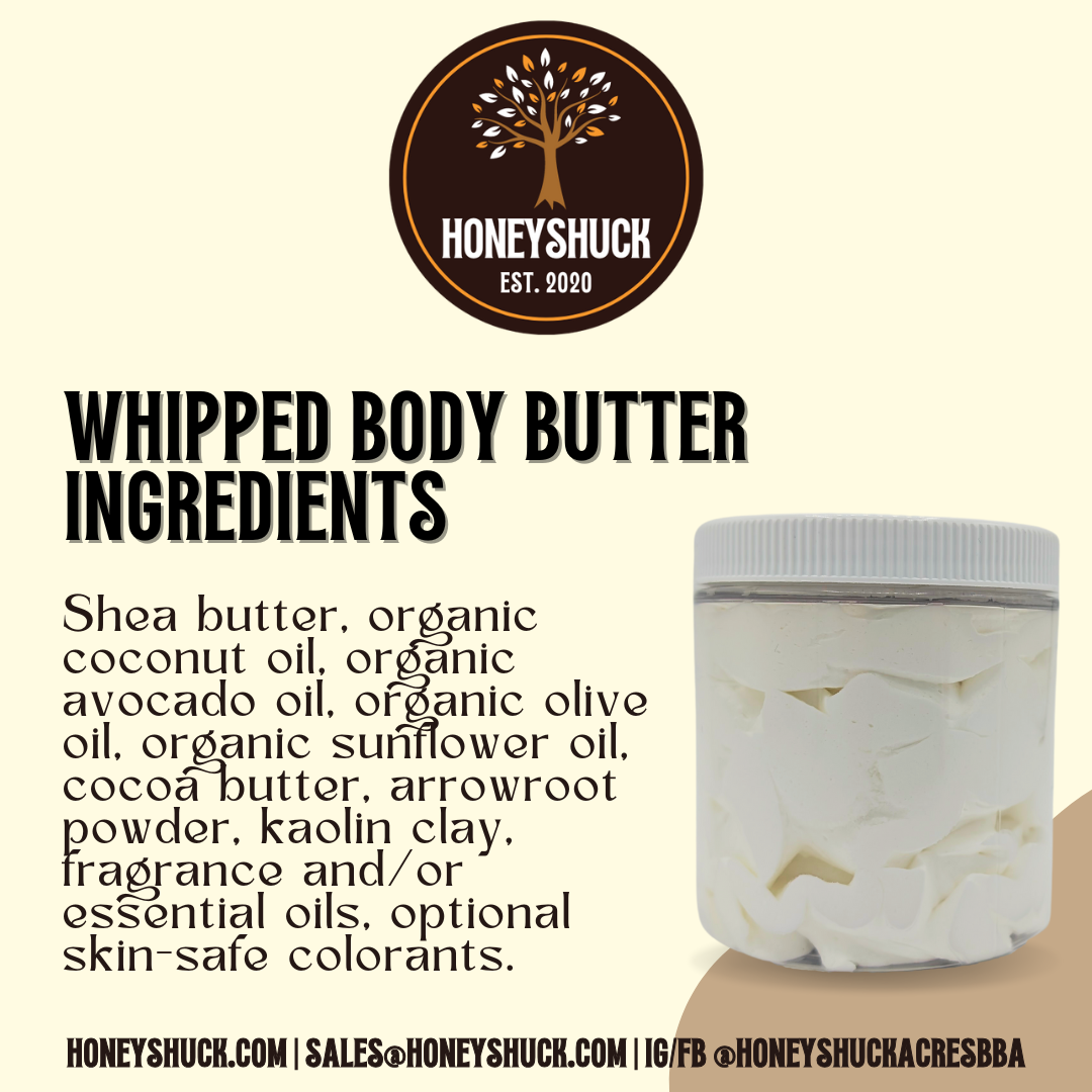 Whipped Body Butter | Unlabeled | 8 oz Jar