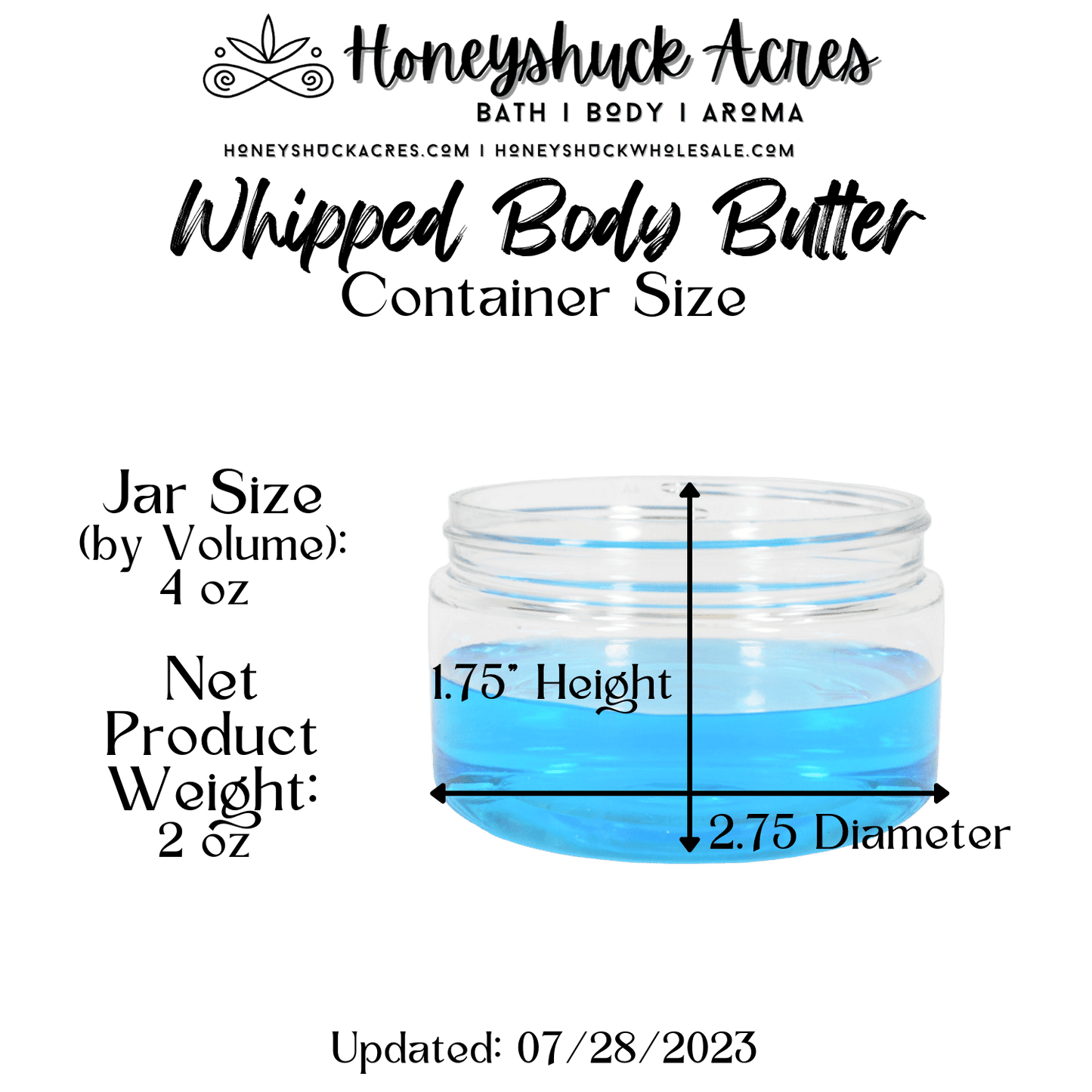 Whipped Body Butter | 4 oz Jar (Net Wt 2 oz)