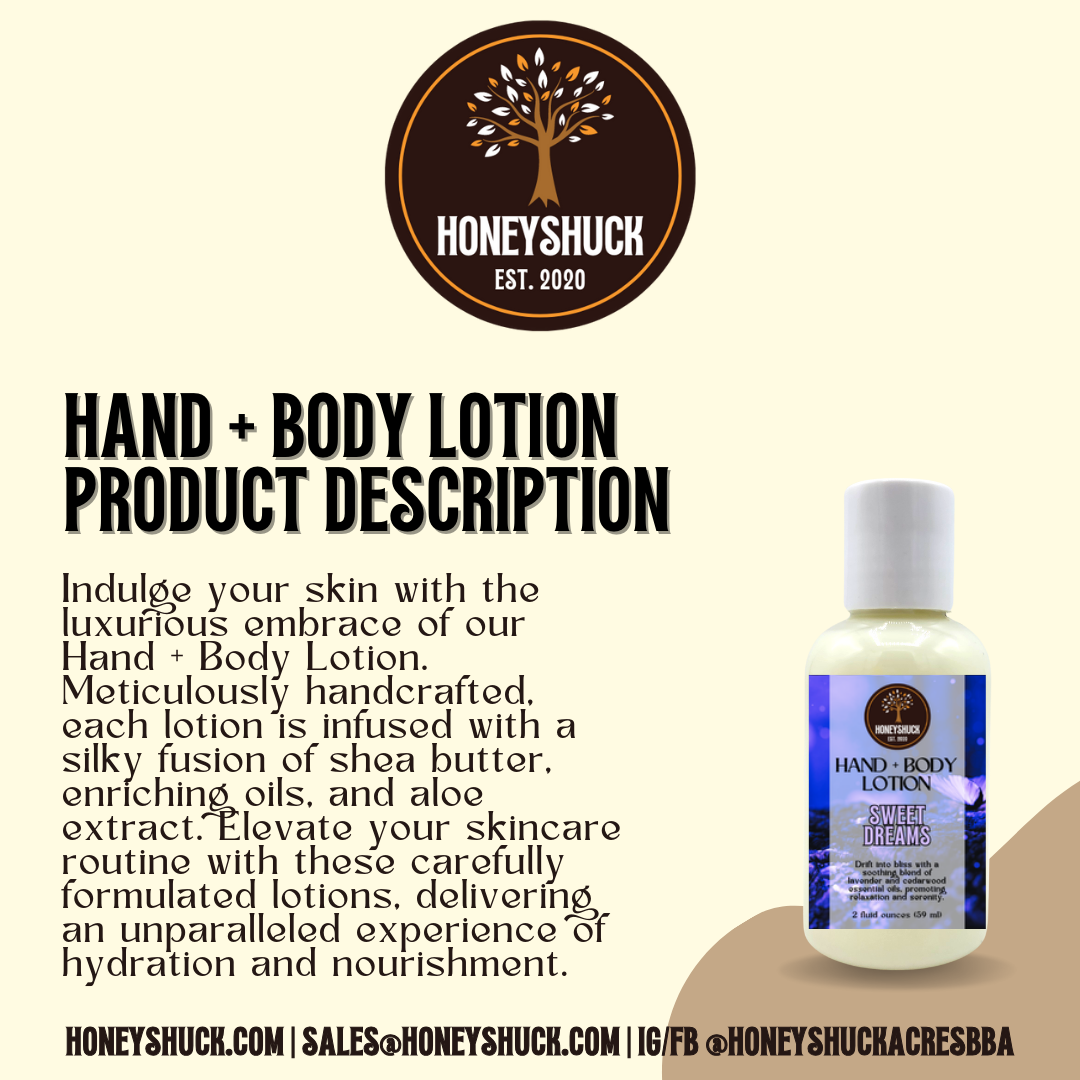 Hand + Body Lotion | 2 fl oz | Choice of Scent