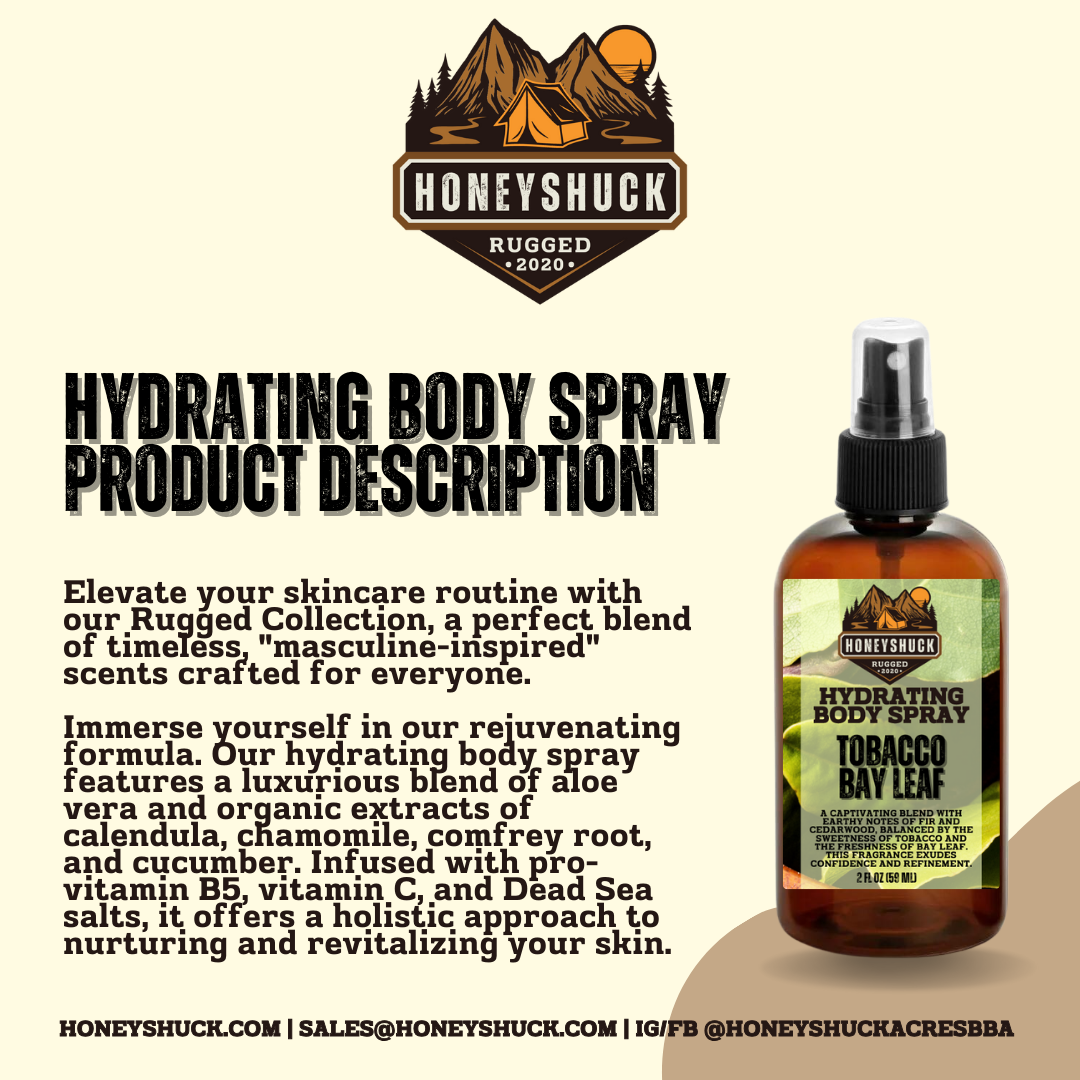 Rugged Body Spray | Hydrating | 2 fl oz