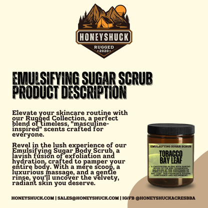 Rugged Sugar Body Scrub | 2 oz Jar | Net Wt 2.25 oz