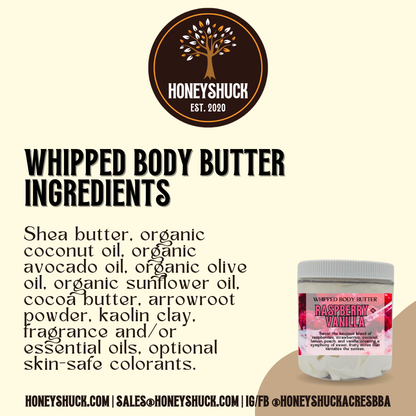 Whipped Body Butter | 2 oz Jar | Choice of Scent | Net Wt 1 oz