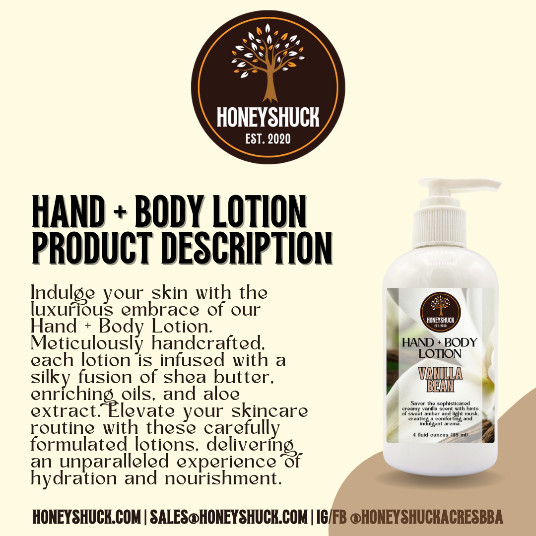 Hand + Body Lotion | Unlabeled | 4 fl oz