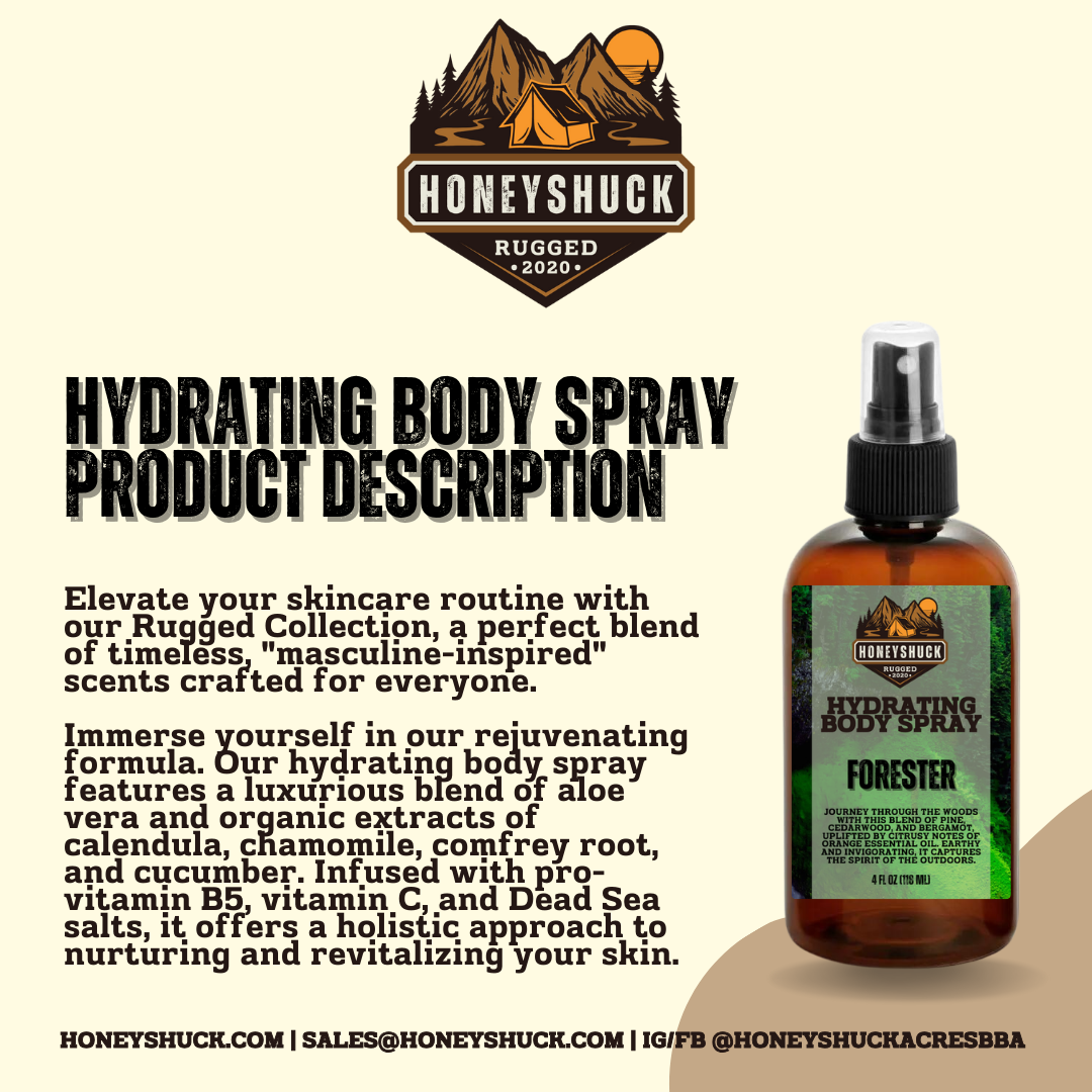 Rugged Body Spray | Hydrating | 4 fl oz