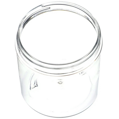 Jar: 8 oz Clear PET Plastic Round 70-400 Neck | Optional Lids