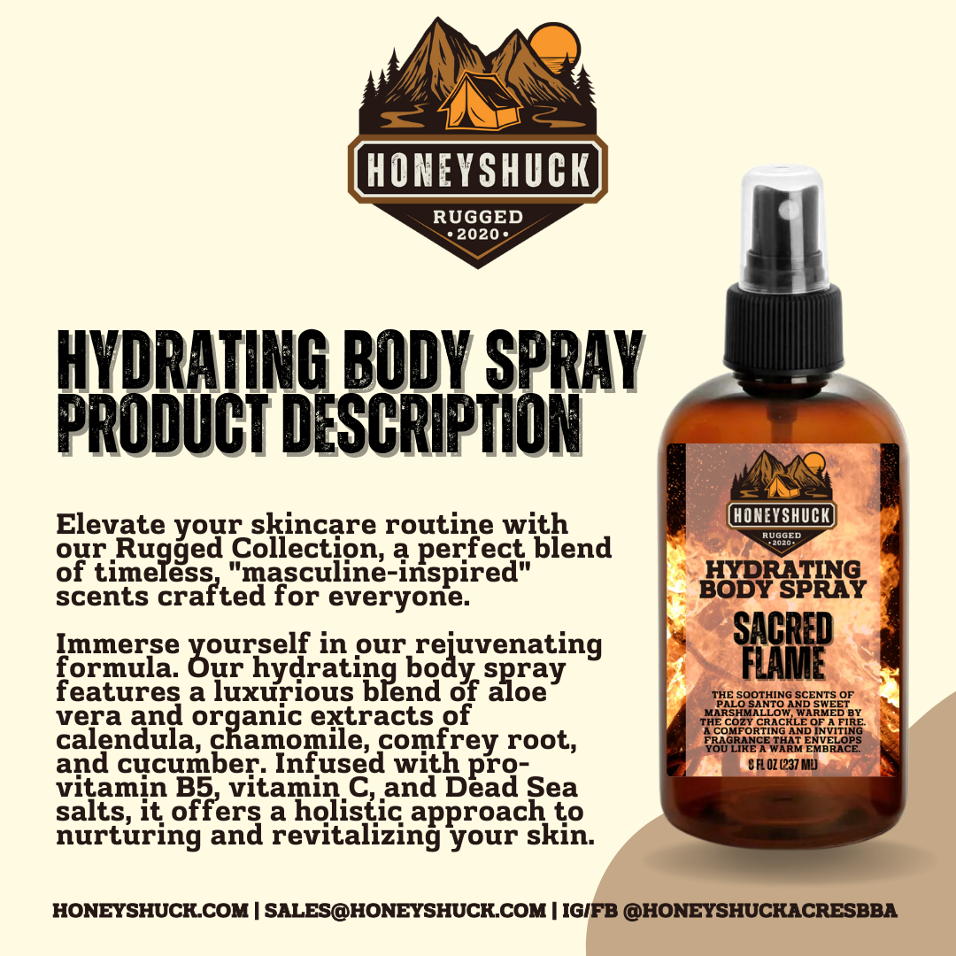 Rugged Body Spray | Hydrating | 8 fl oz