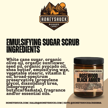 Rugged Sugar Body Scrub | 8 oz Jar | Net Wt 10 oz