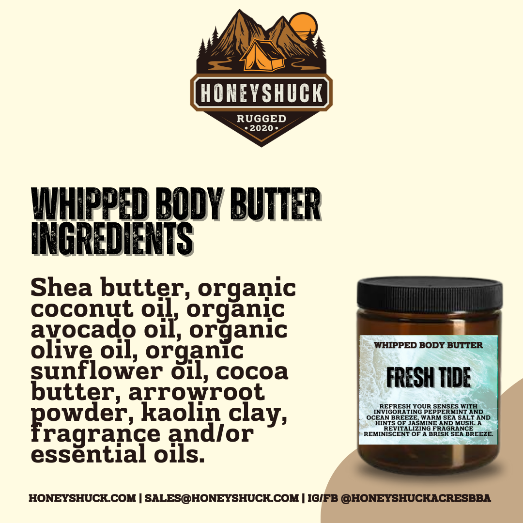 Rugged Whipped Body Butter | 8 oz Jar | Net Wt 4 oz