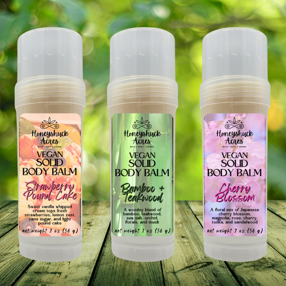 Body Balm Tube | Solid Lotion Bar Stick | Net Wt 2 oz