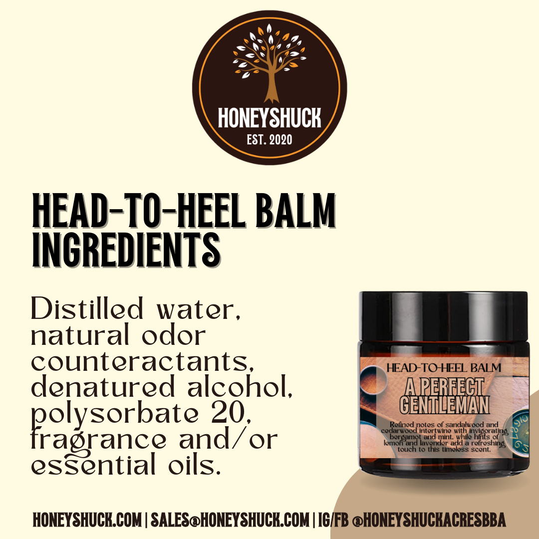 Head-to-Heel Balm | Net Wt 2 oz | Choice of Scent