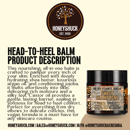 Head-to-Heel Balm | Net Wt 2 oz | Choice of Scent