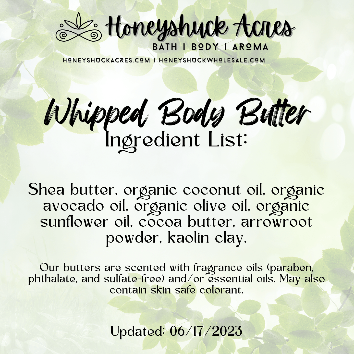 Whipped Body Butter | 2 oz Jar (Net Wt 1 oz)