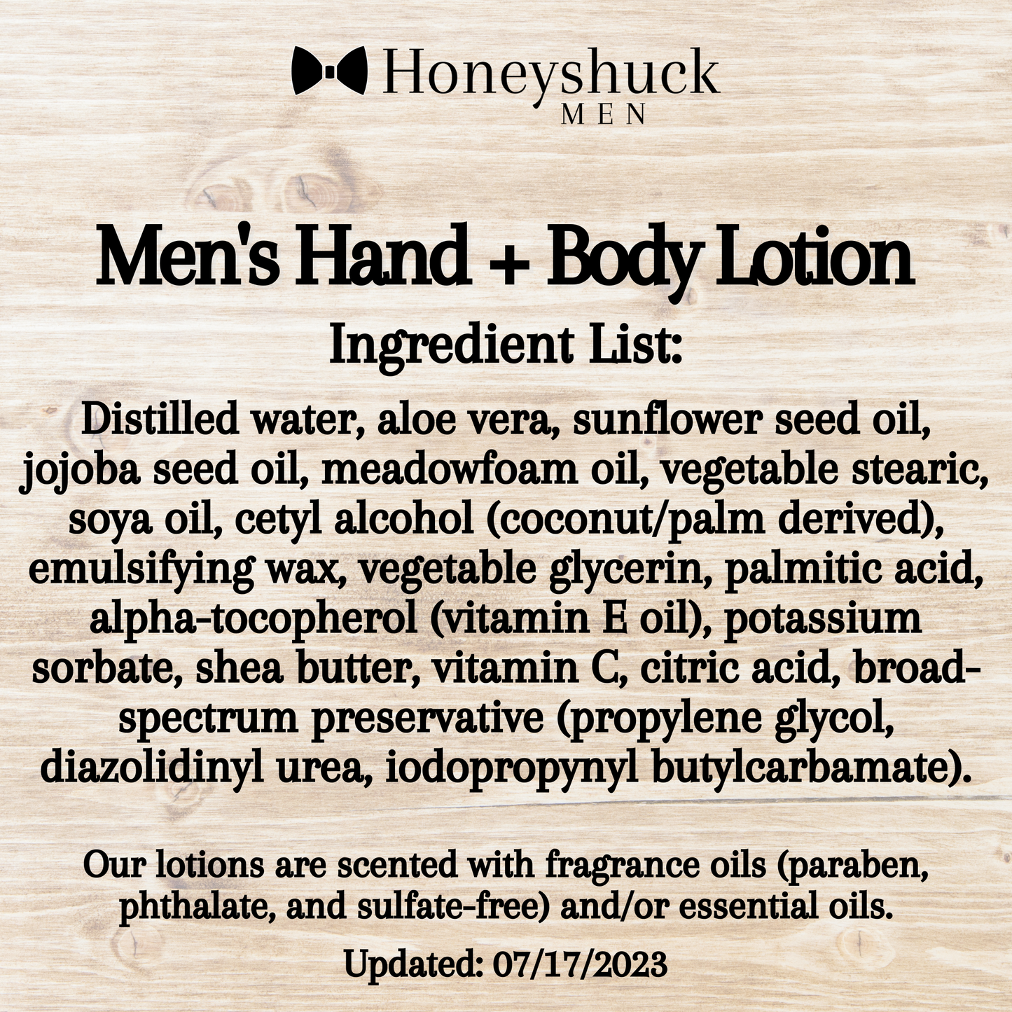 Men's Hand + Body Lotion | 4 fluid ounces