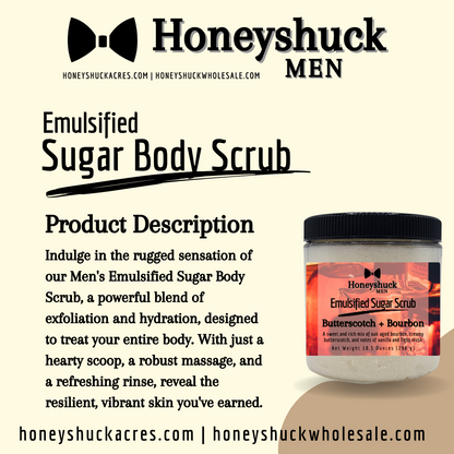 Men's Sugar Body Scrub | A Perfect Gentleman | Emulsified | Choice of Size