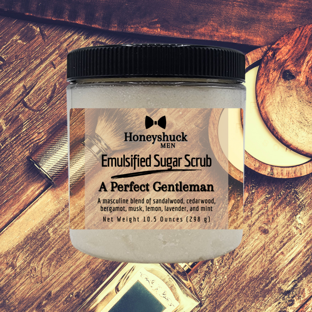 Men's Sugar Body Scrub | A Perfect Gentleman | Emulsified | Choice of Size