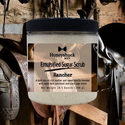 Men's Sugar Body Scrub | Rancher | Emulsified | Choice of Size