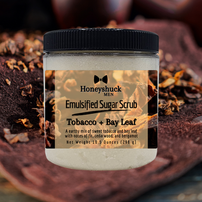 Men's Sugar Body Scrub | Emulsified | Choice of Size + Scent