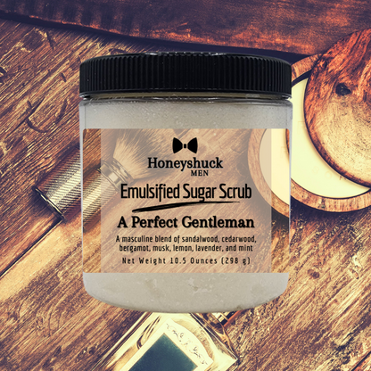 Men's Sugar Body Scrub | Emulsified | Choice of Size + Scent