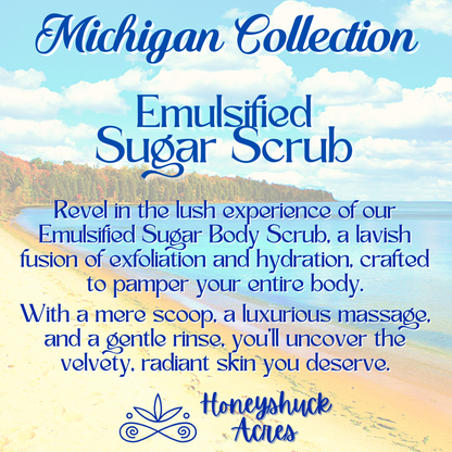 Michigan Inspired Sugar Body Scrub | Choice of Scent + Size | Emulsified