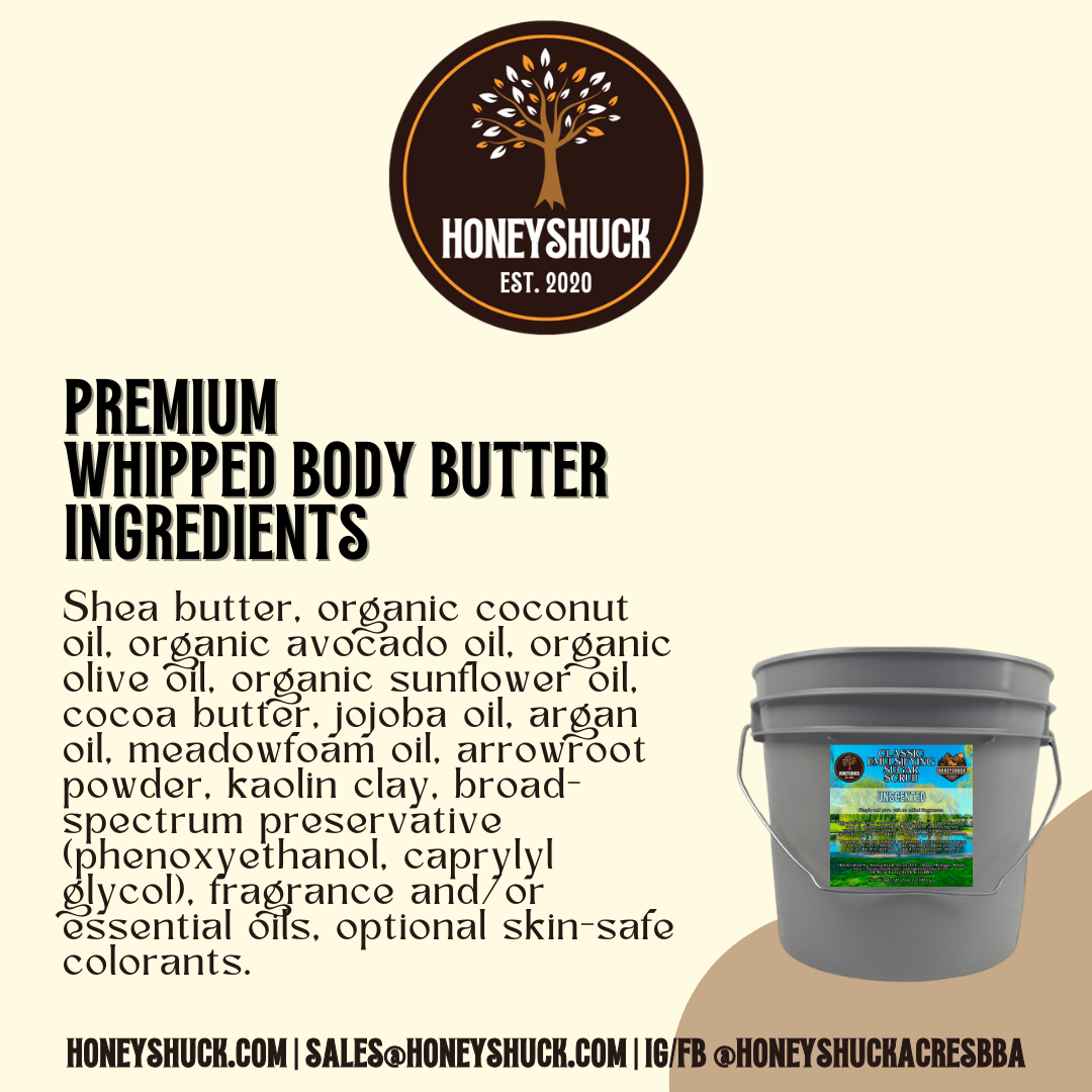 [BULK] Whipped Body Butter | 1/2 Gallon | Premium Recipe | Net Wt 24 oz