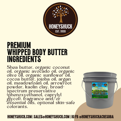 [BULK] Whipped Body Butter | 1/2 Gallon | Premium Recipe | Net Wt 24 oz
