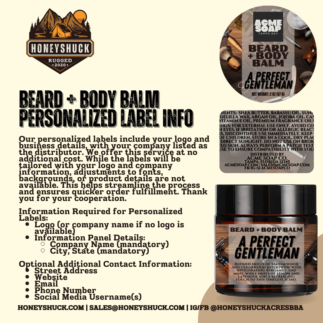 Rugged Beard + Body Balm | Net Wt 2 oz