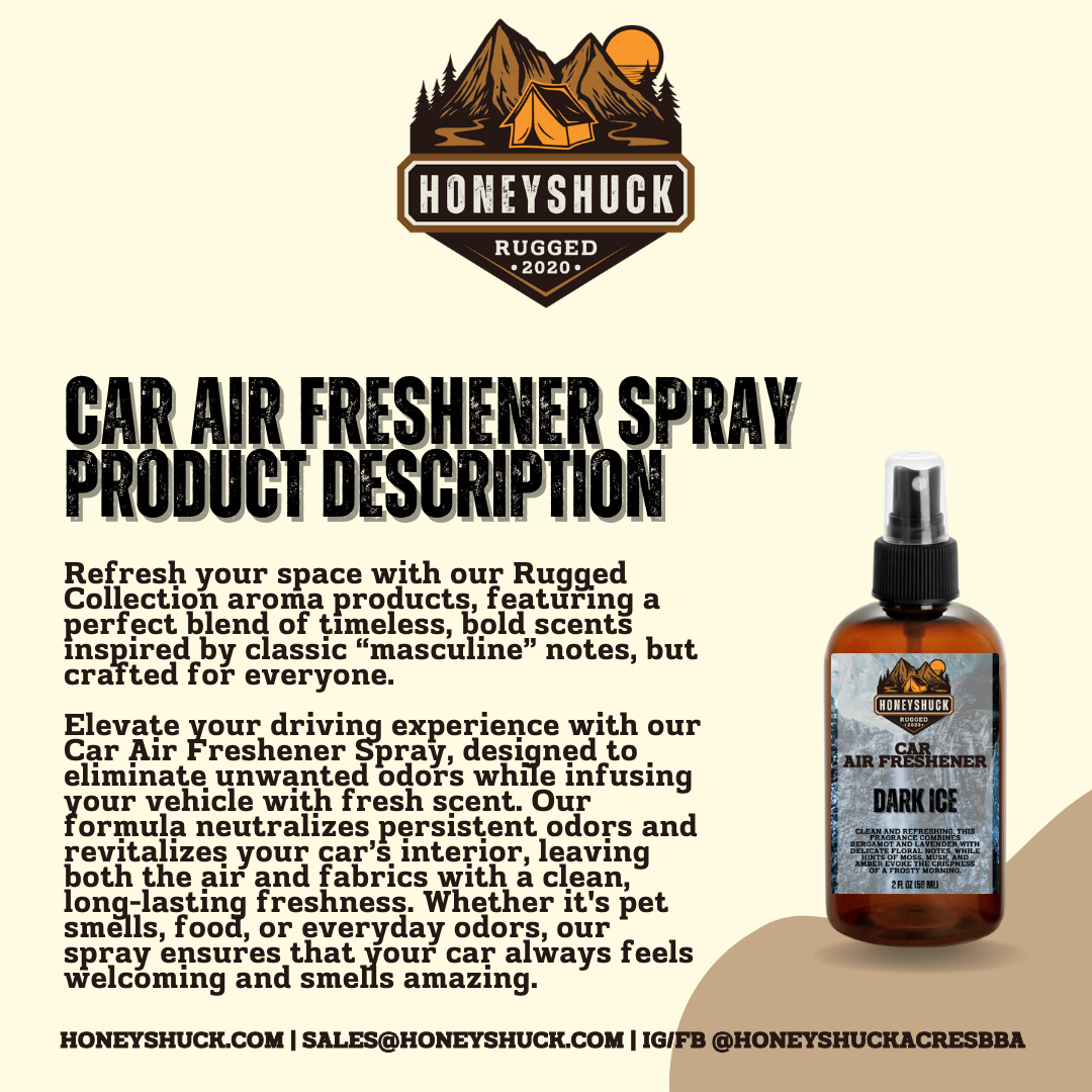 Rugged Car Air Freshener Spray | 2 fl oz