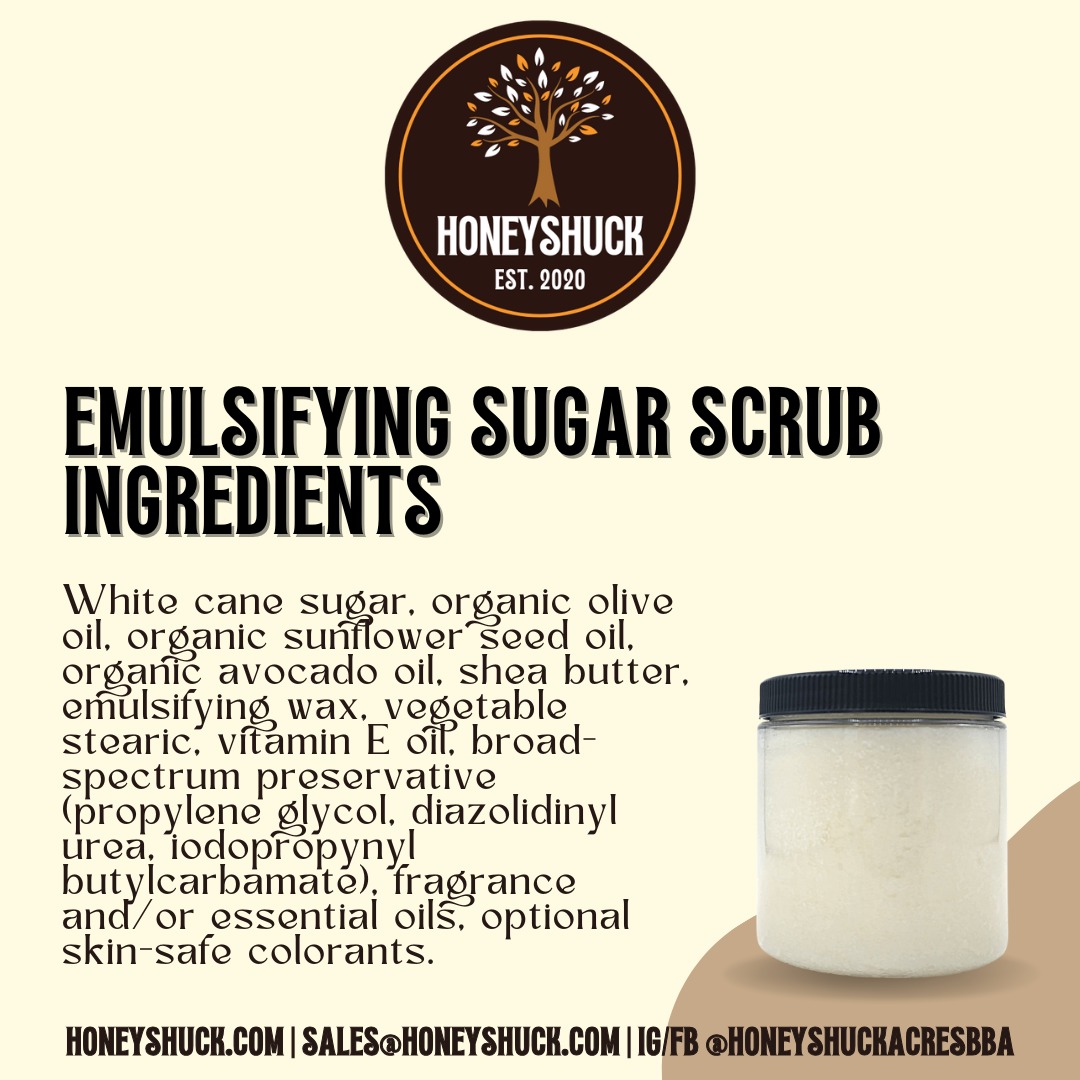 Sugar Body Scrub | Unlabeled | 2 oz Jar | Emulsifying