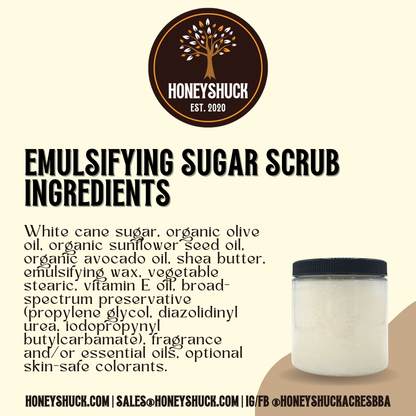Sugar Body Scrub | Unlabeled | 2 oz Jar | Emulsifying
