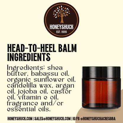 Head-to-Heel Balm | Unlabeled | Net Wt 2 oz