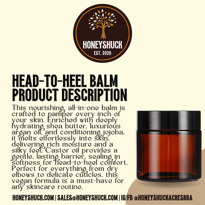 Head-to-Heel Balm | Unlabeled | Net Wt 2 oz