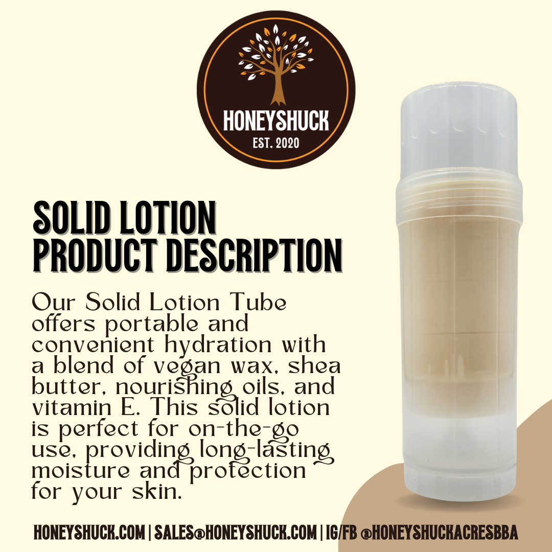 Solid Lotion Tube | Unlabeled | Net Wt 2 oz