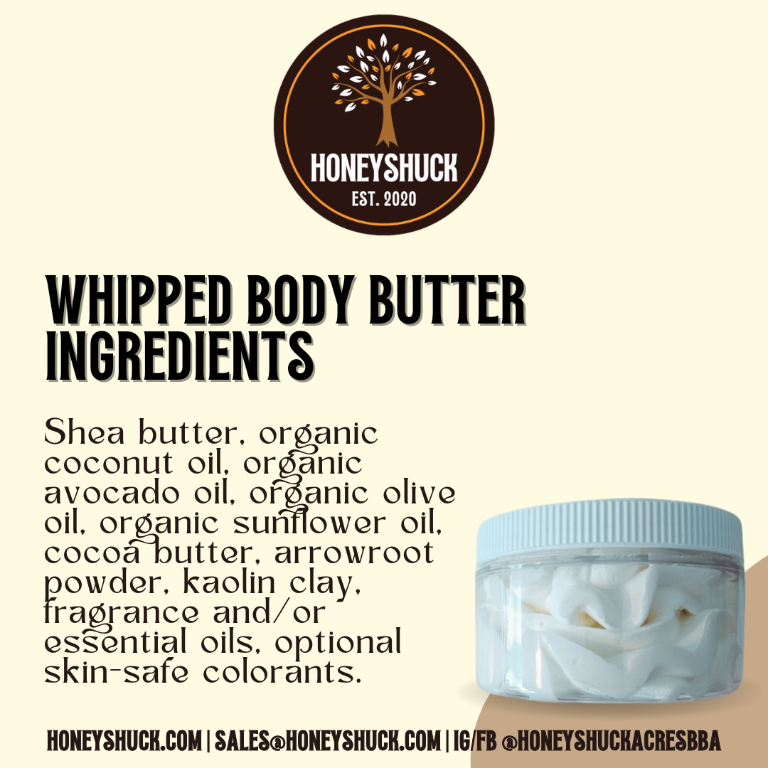 Whipped Body Butter | Unlabeled | 4 oz Jar