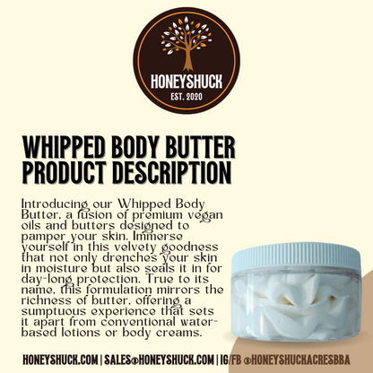 Whipped Body Butter | Unlabeled | 4 oz Jar