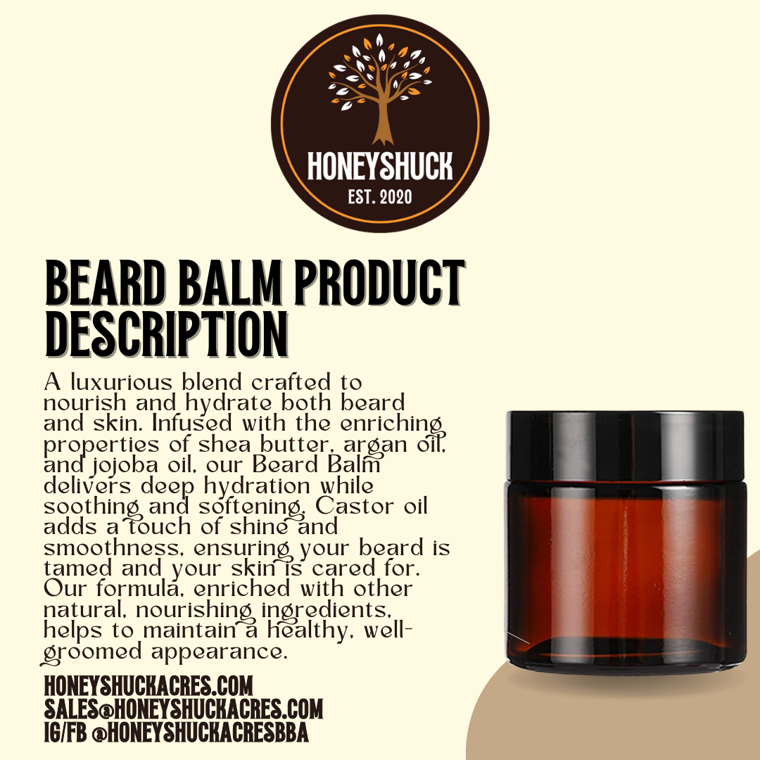 Beard Balm | Unlabeled | Net Wt 2 oz