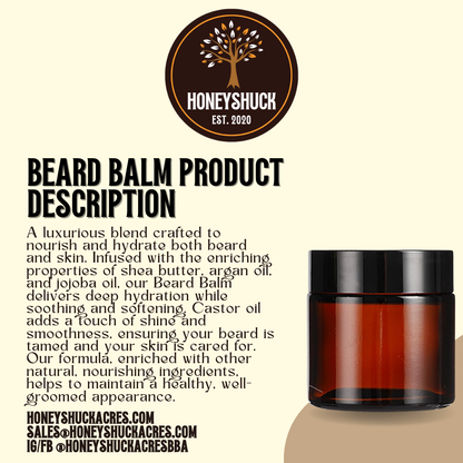 Beard Balm | Unlabeled | Net Wt 2 oz