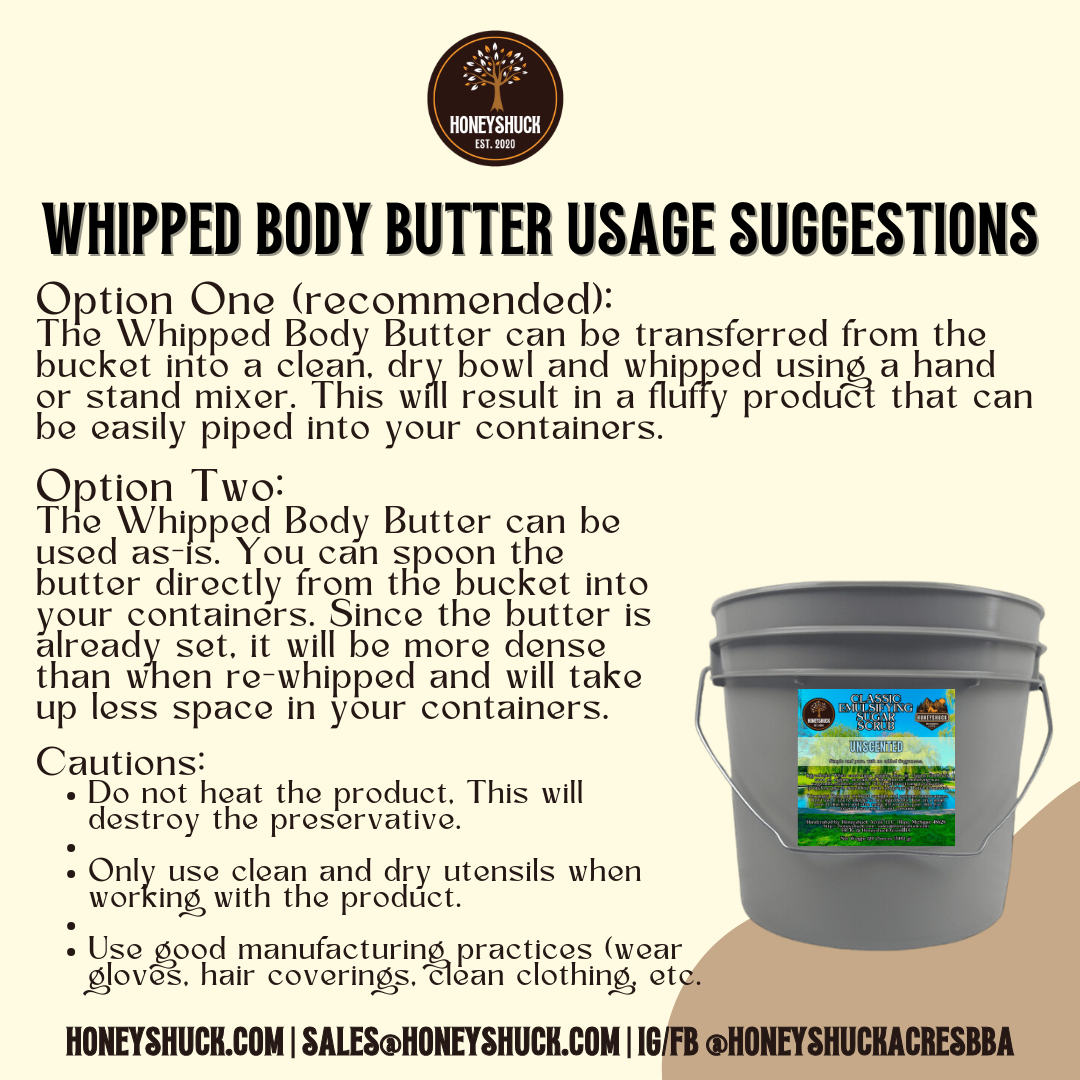 [BULK] Whipped Body Butter | 1/2 Gallon | Premium Recipe | Net Wt 24 oz